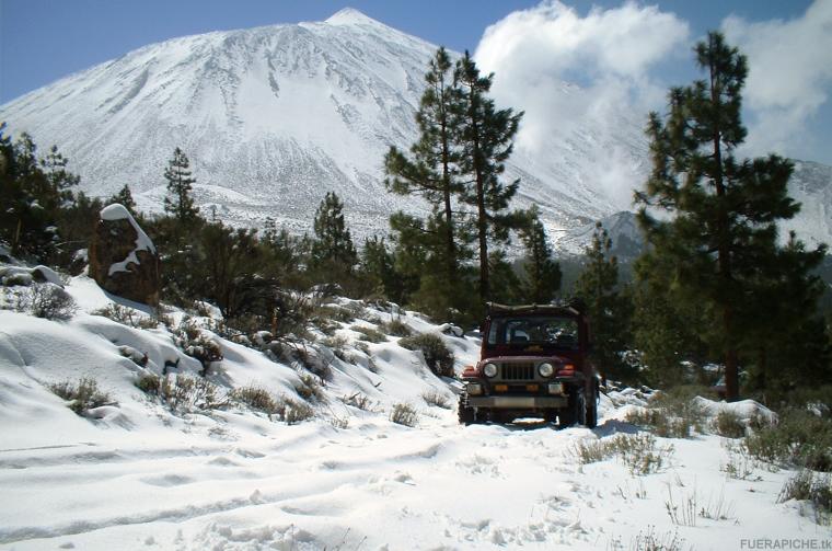 Nieve Nieve en el Teide 4x4